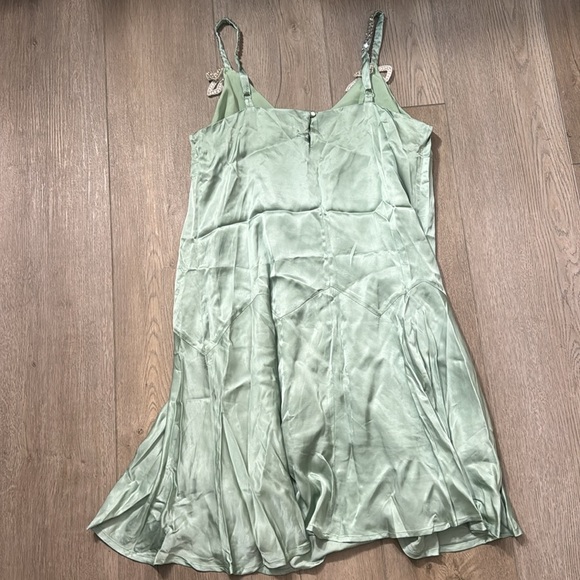 NWT! Anthropologie Corey Lynn Calter Bow Strap Silky Mini Dress ☁️ - Picture 9 of 9